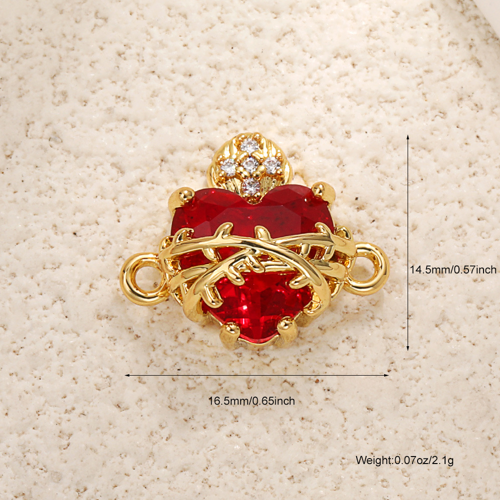 4:A1049 zircon cross double hanging (excluding chain)