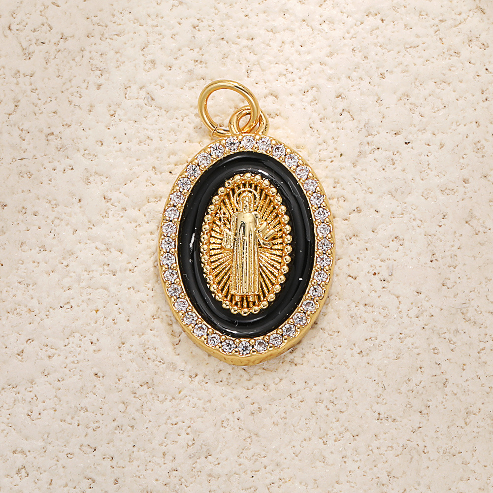 8:A1040 black oval madonna