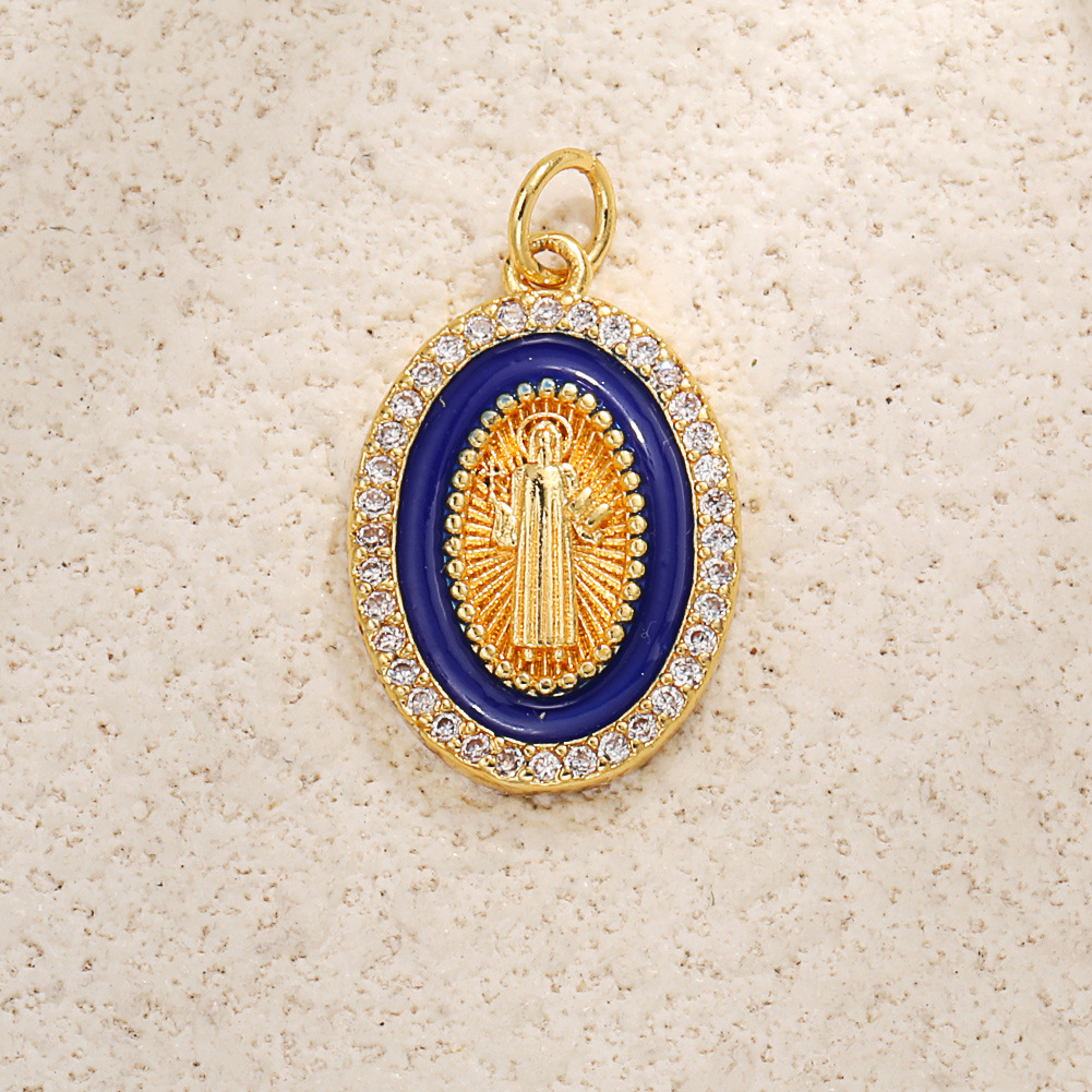 12:A1044 blue oval madonna