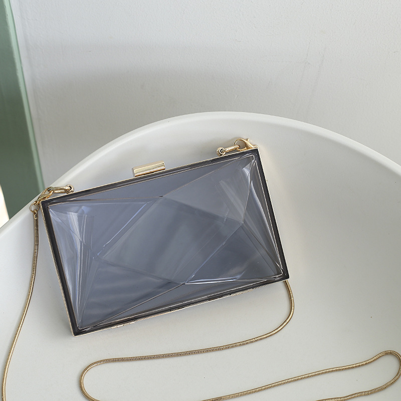 Geometric Gray   snake chain