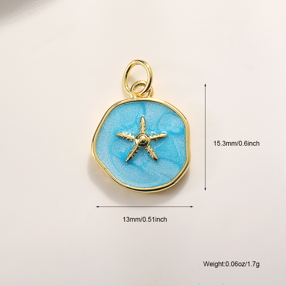 4:A789 blue oil dripping little starfish