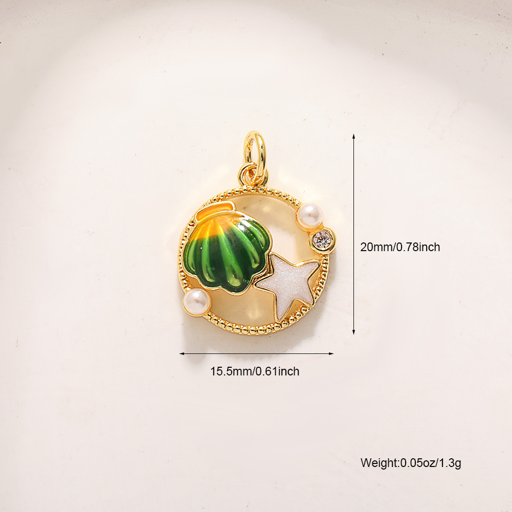 1:A603 hollow green pearl shell