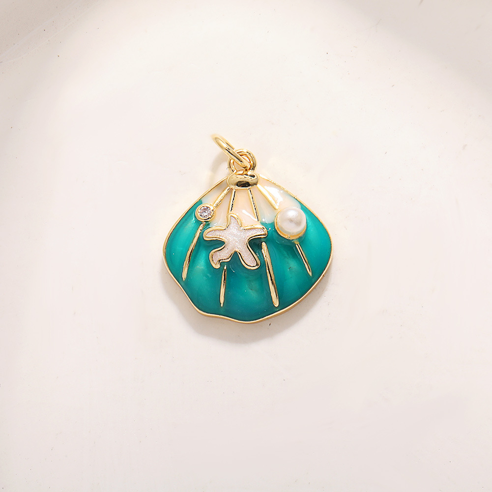 12:A614 light blue pearl shell