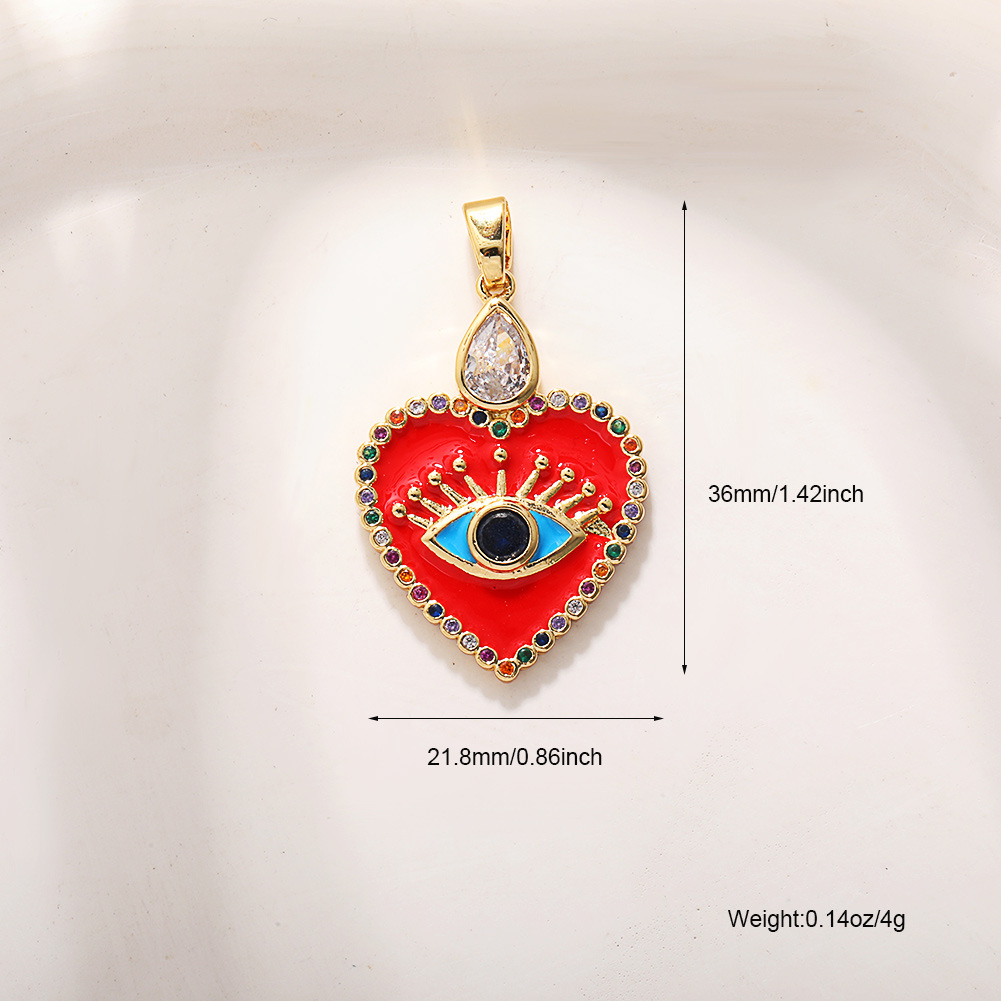 6:A546 red love eye pendant