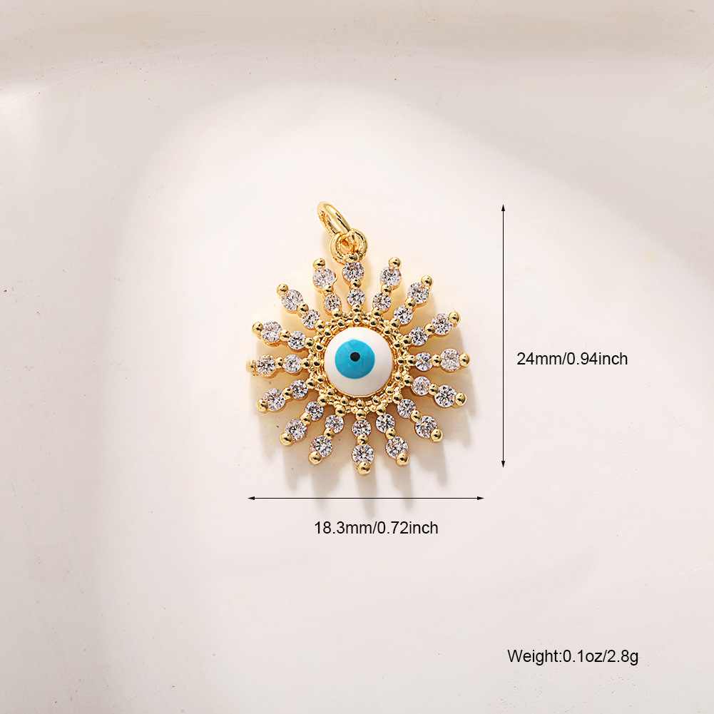 7:A547 light blue full zirconia pendant