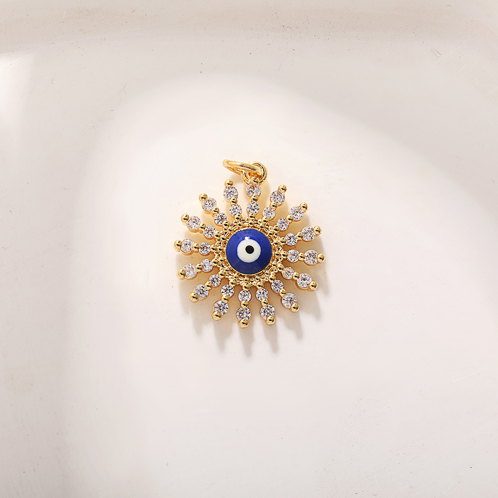 9:A549 dark blue full zirconia pendant