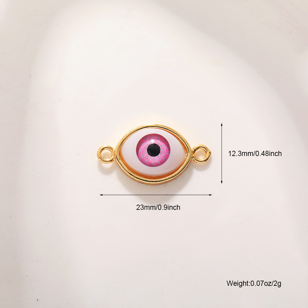 14:A554 pink oval eyes double holes