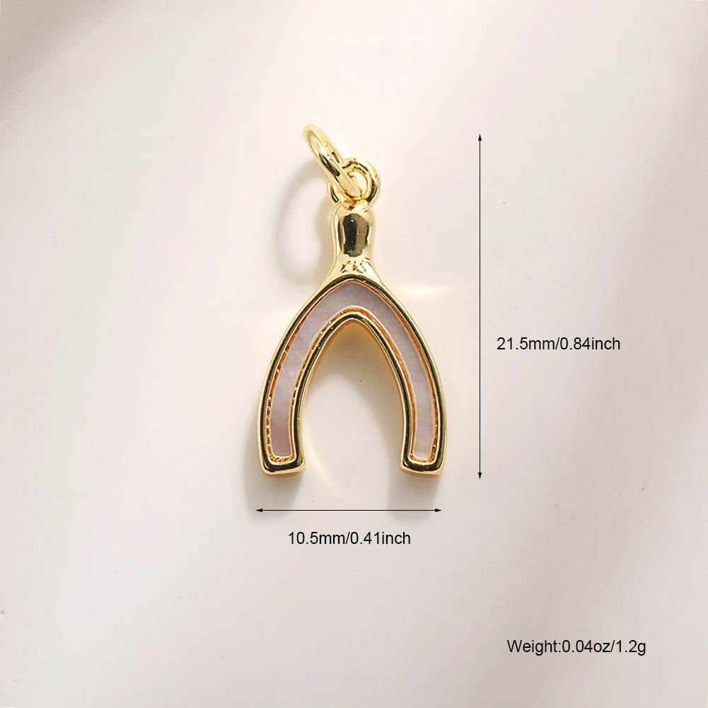 8:A704 glossy wishing bone (natural white shell)