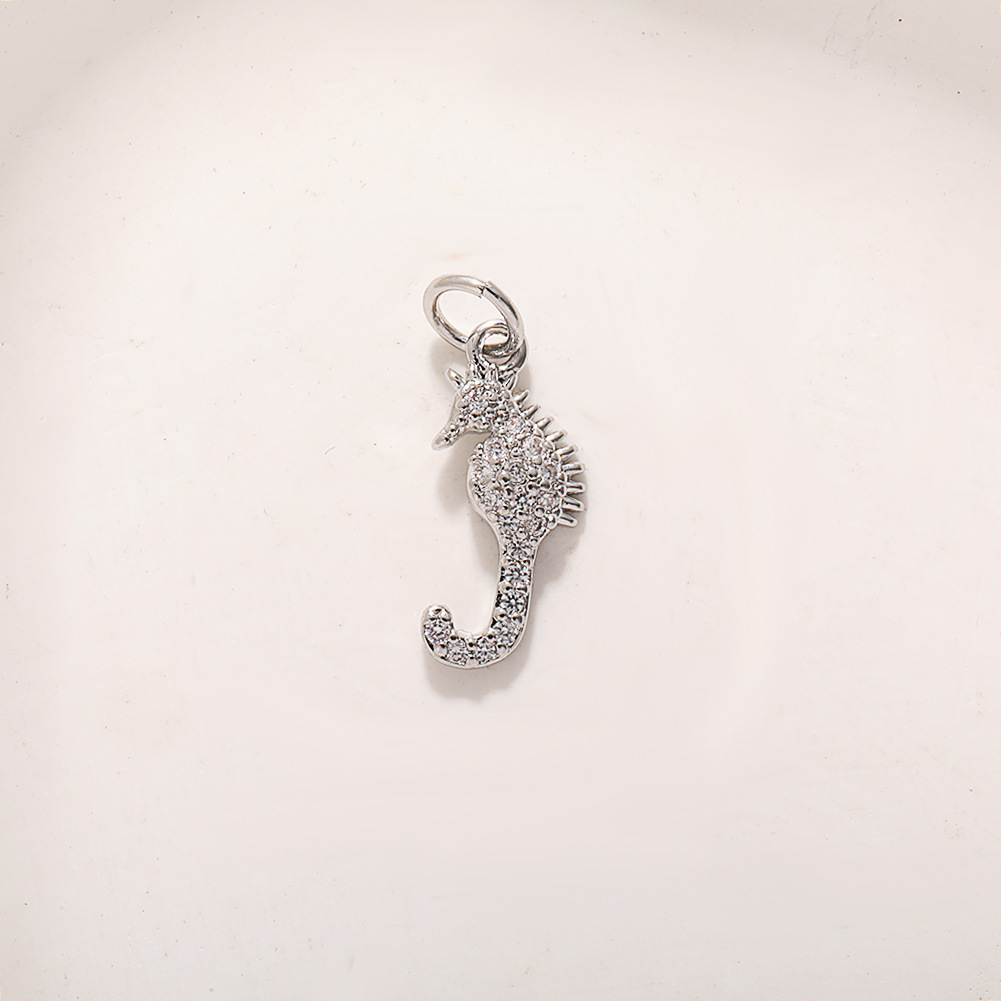 24:A596 platinum zircon seahorse