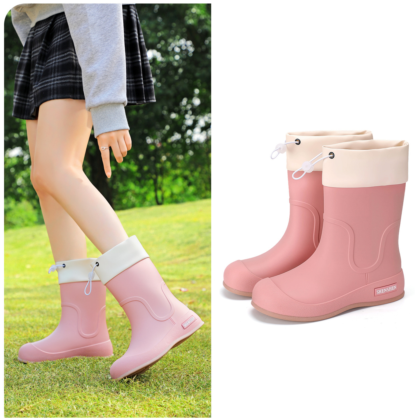 Pink with Drawstring