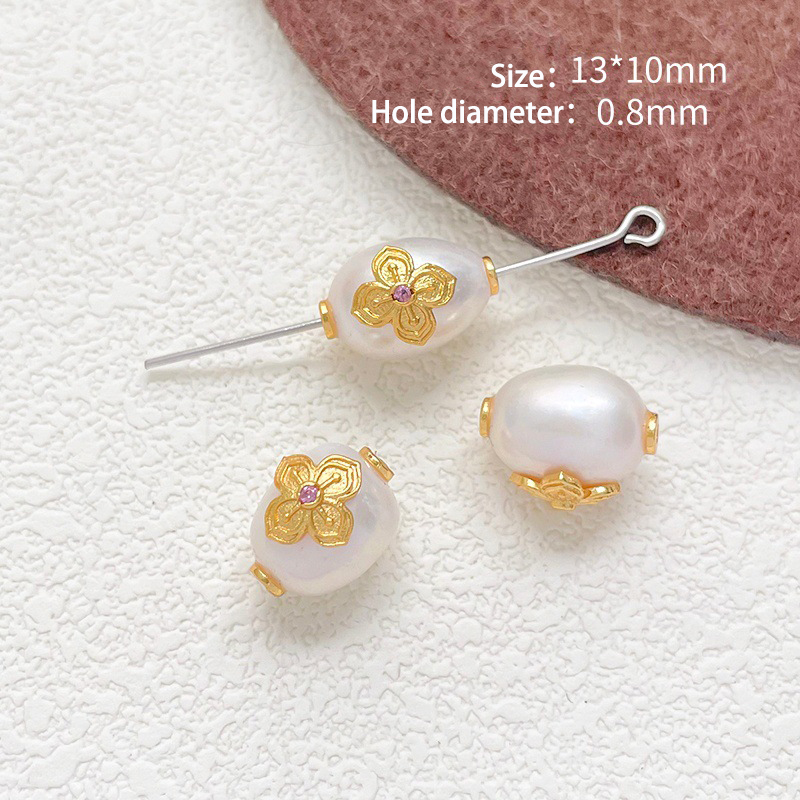 12:12 # Natural pearl four-leaf flower (1 piece)