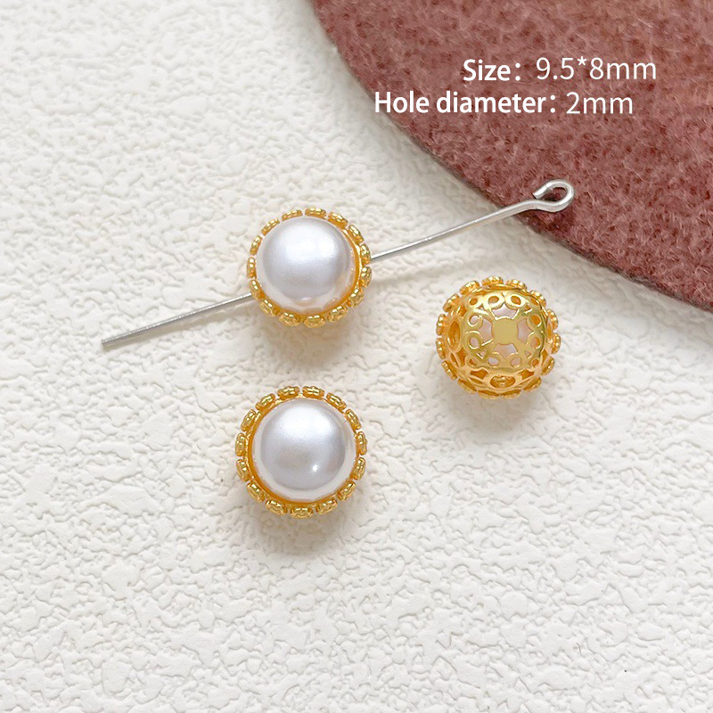 13:13 # Egg noodle natural pearl spacer beads (1 piece)