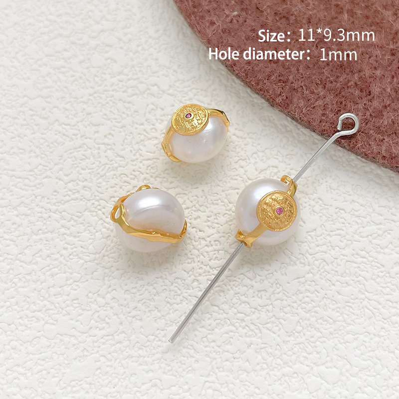 14:14 # Natural pearl scripture oval (1 piece)
