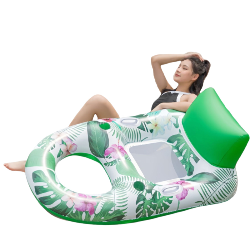 Single water lounge chair green