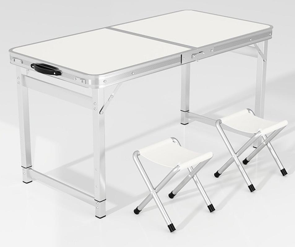 white 100x50x60cm with 2 stools