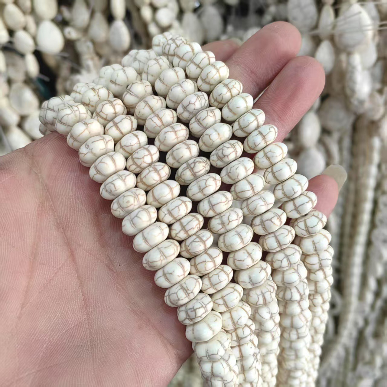 1:6*12mm pumpkin beads/about 63 pieces