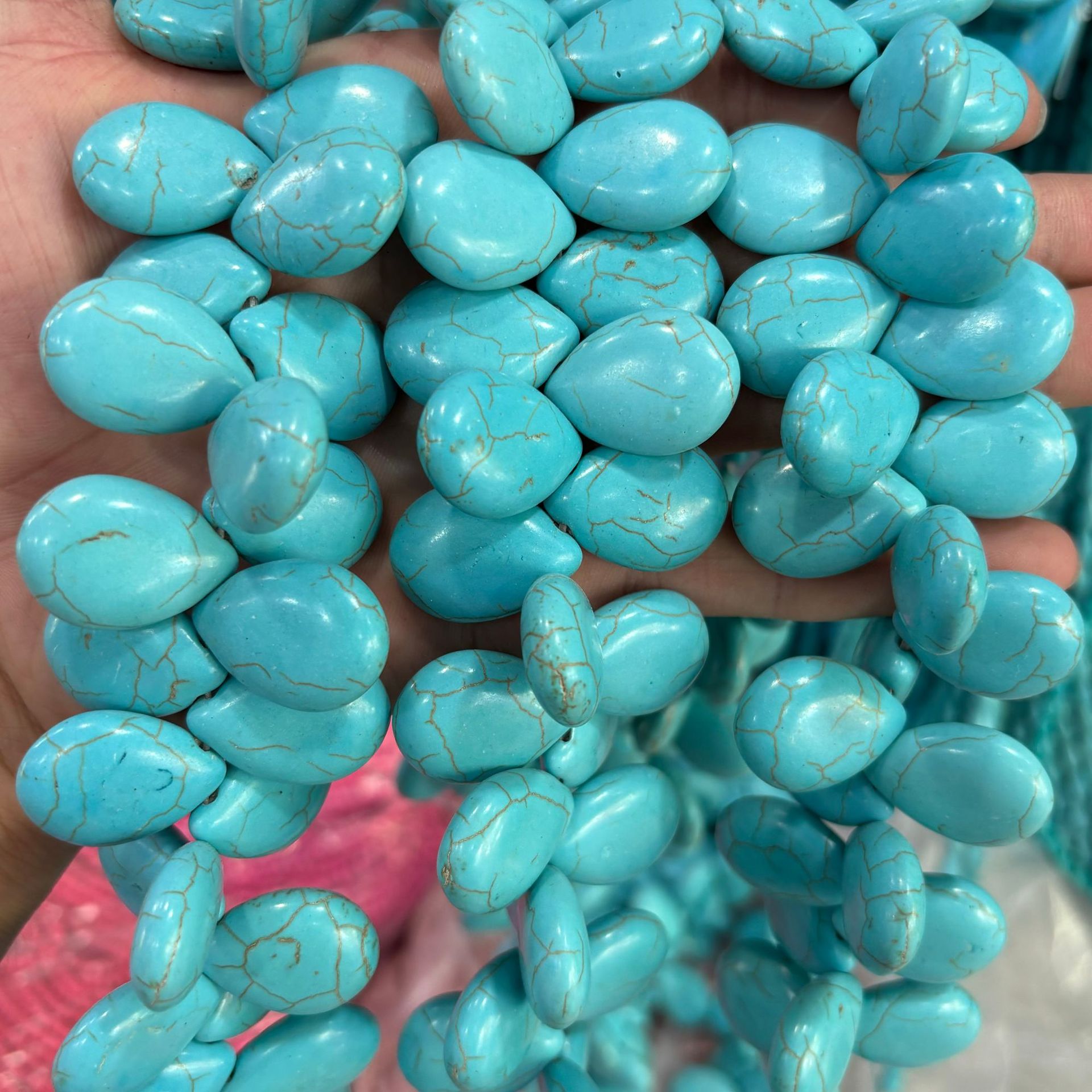 11:18x24mm horizontal hole flat water droplets (about 50 pieces)