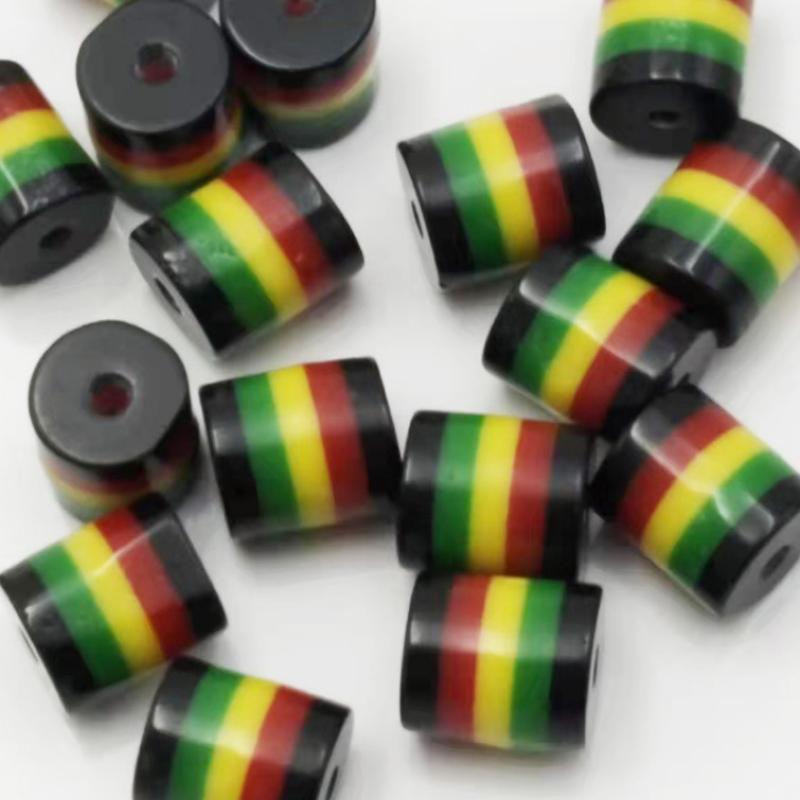 13:Black green yellow red rainbow