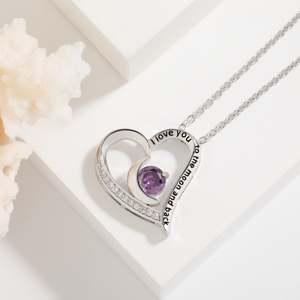 Platinum Purple Diamond Necklace