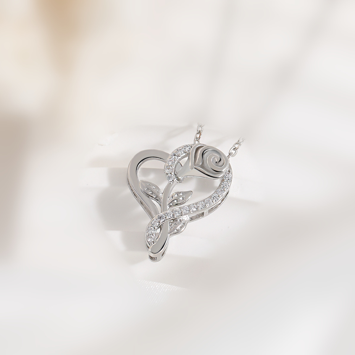 Platinum Heart Pendant