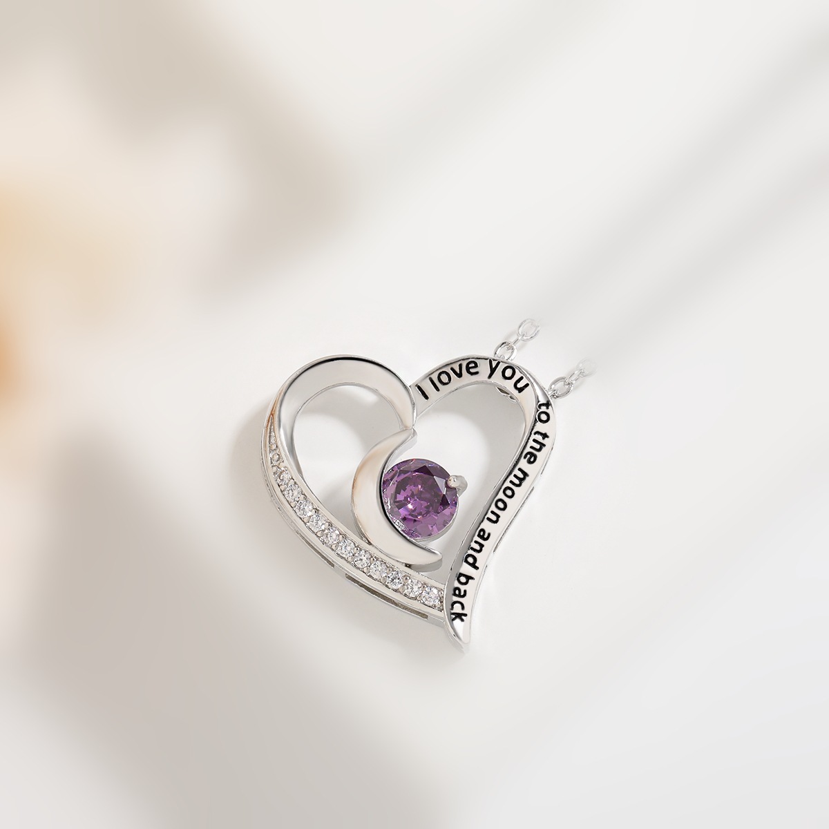 5:Platinum Purple Diamond Pendant