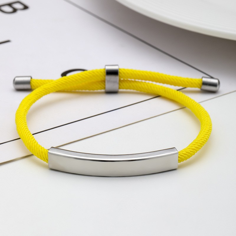 8:Yellow rope bracelet silver