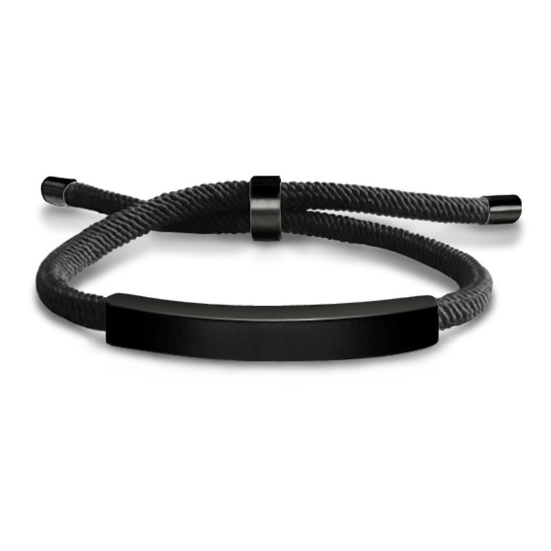 11:Black rope bracelet black