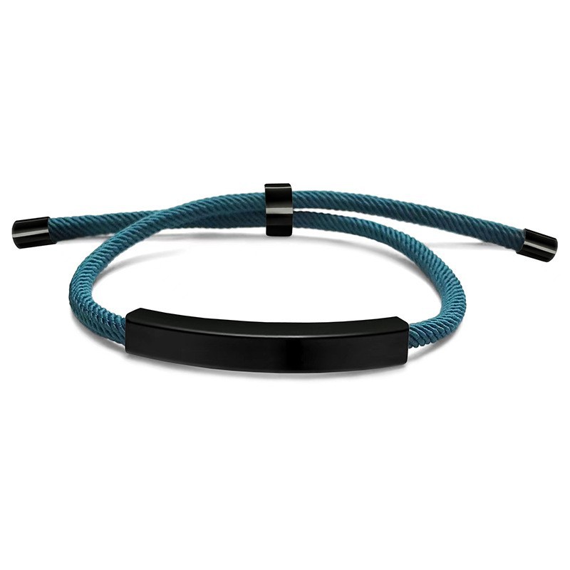 14:Blue rope bracelet black