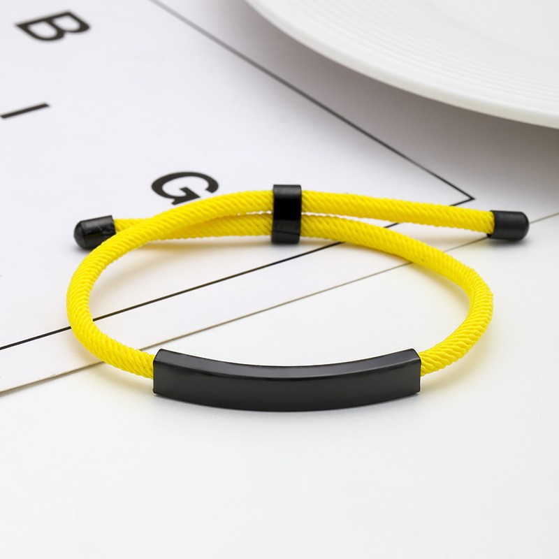 18:Yellow rope bracelet black