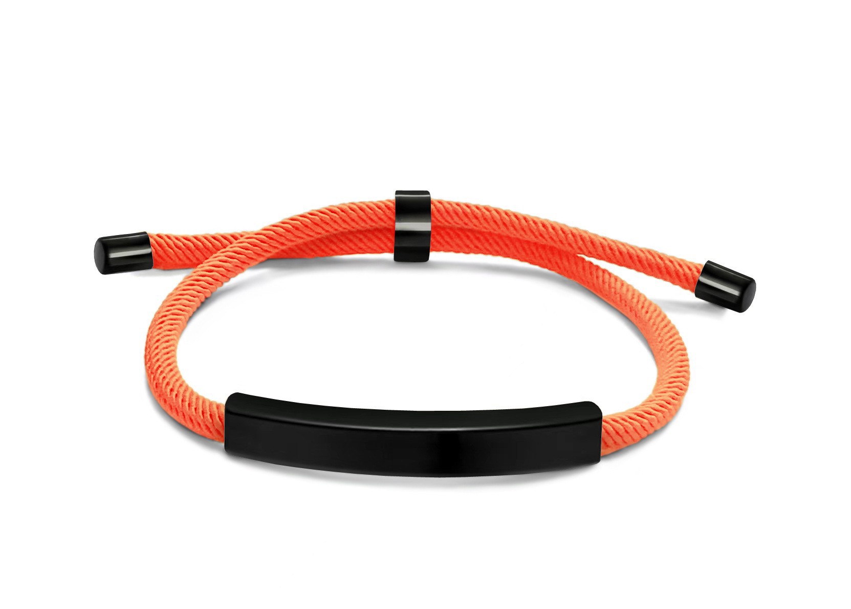 19:Orange rope bracelet black