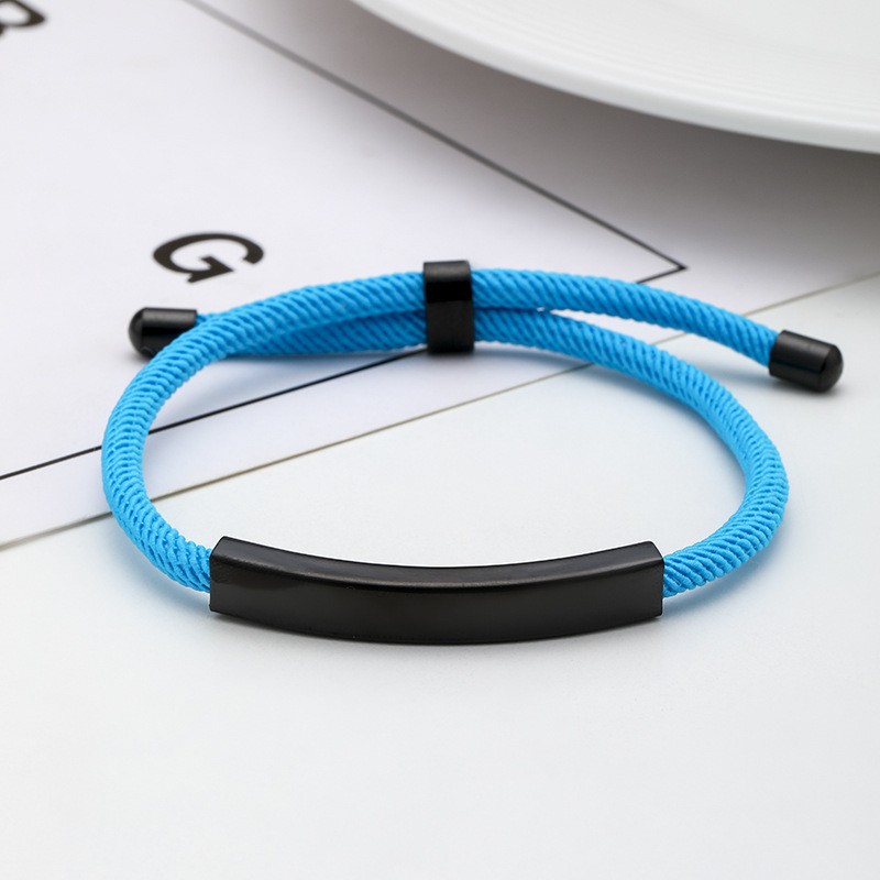 20:Light blue rope bracelet black