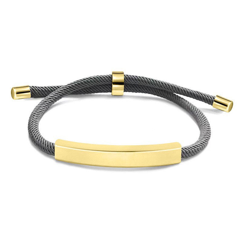 23:Gray rope bracelet gold