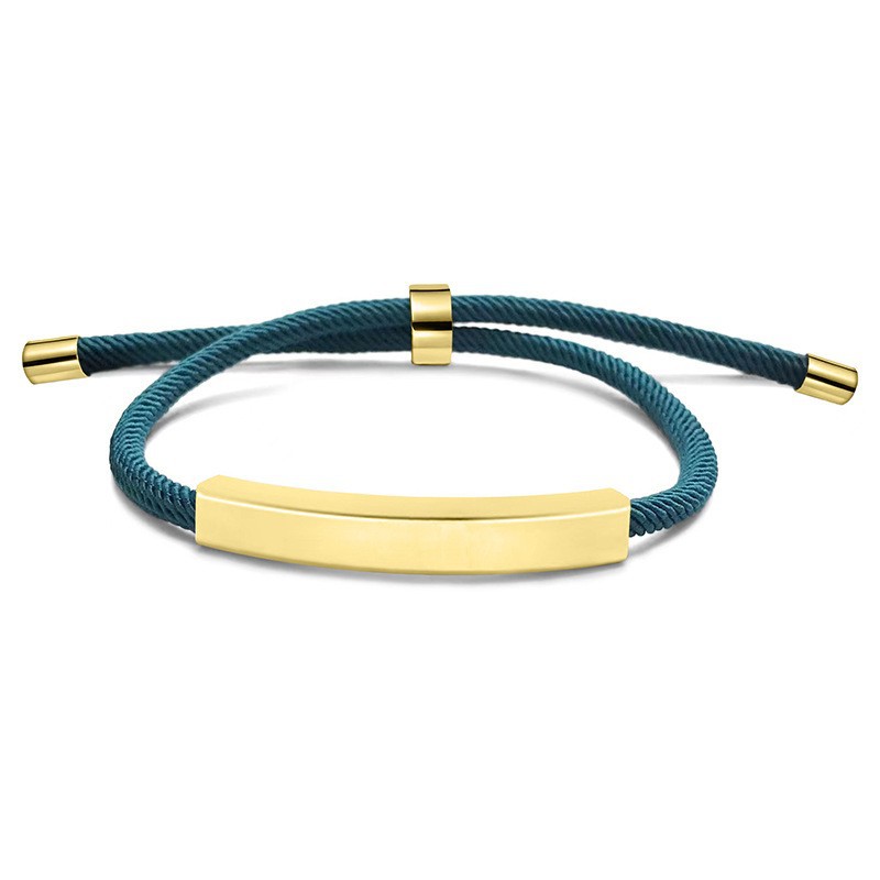24:Blue rope bracelet gold
