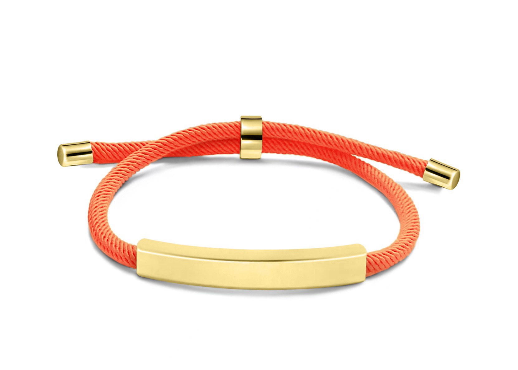 29:Orange rope bracelet gold