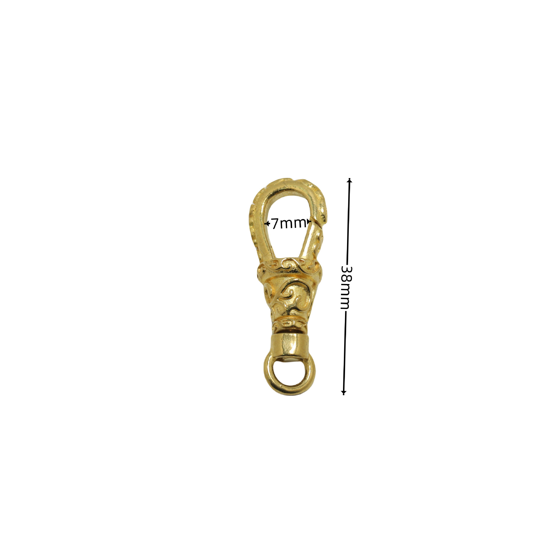 3:Brass simple pliers hook length 38mm