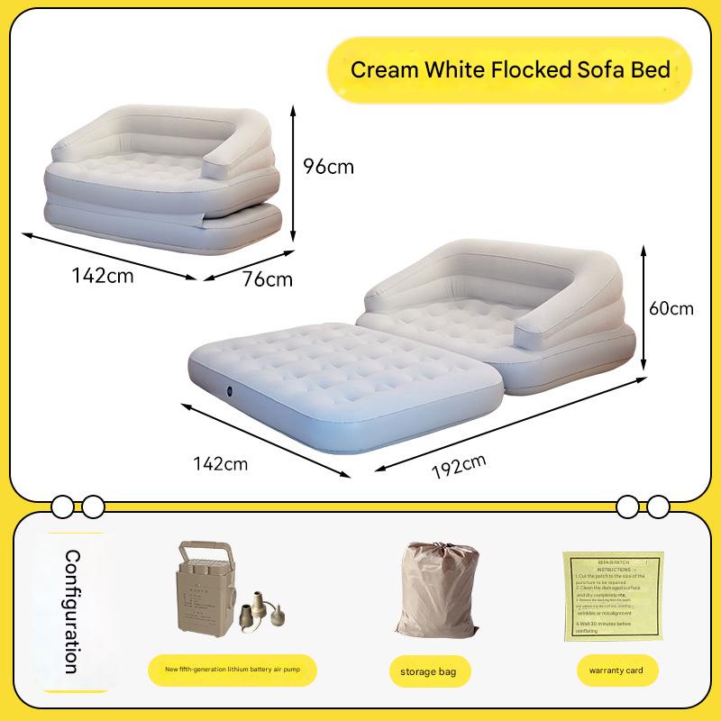 cream white flocked sofa bed   new fifth generation outdoor lithium battery square pump