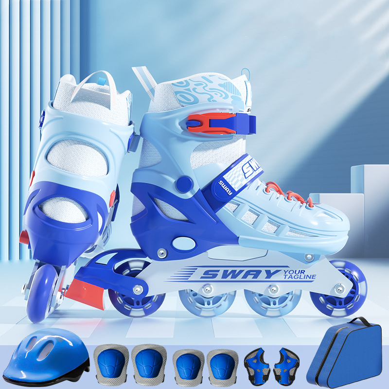 ice blue [helmet   protective gear   backpack] complete set
