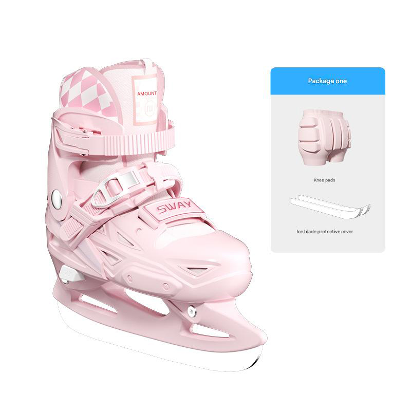 Pink skate shoes [adjustable size]   pink hip pads