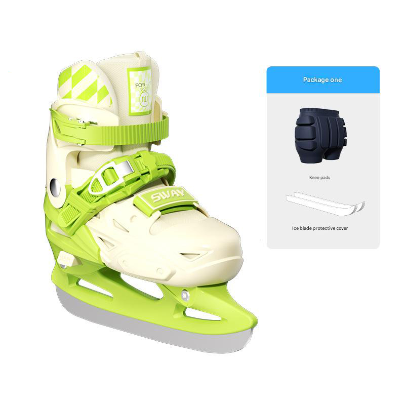 Green skate shoes [adjustable size]   ski hip pads