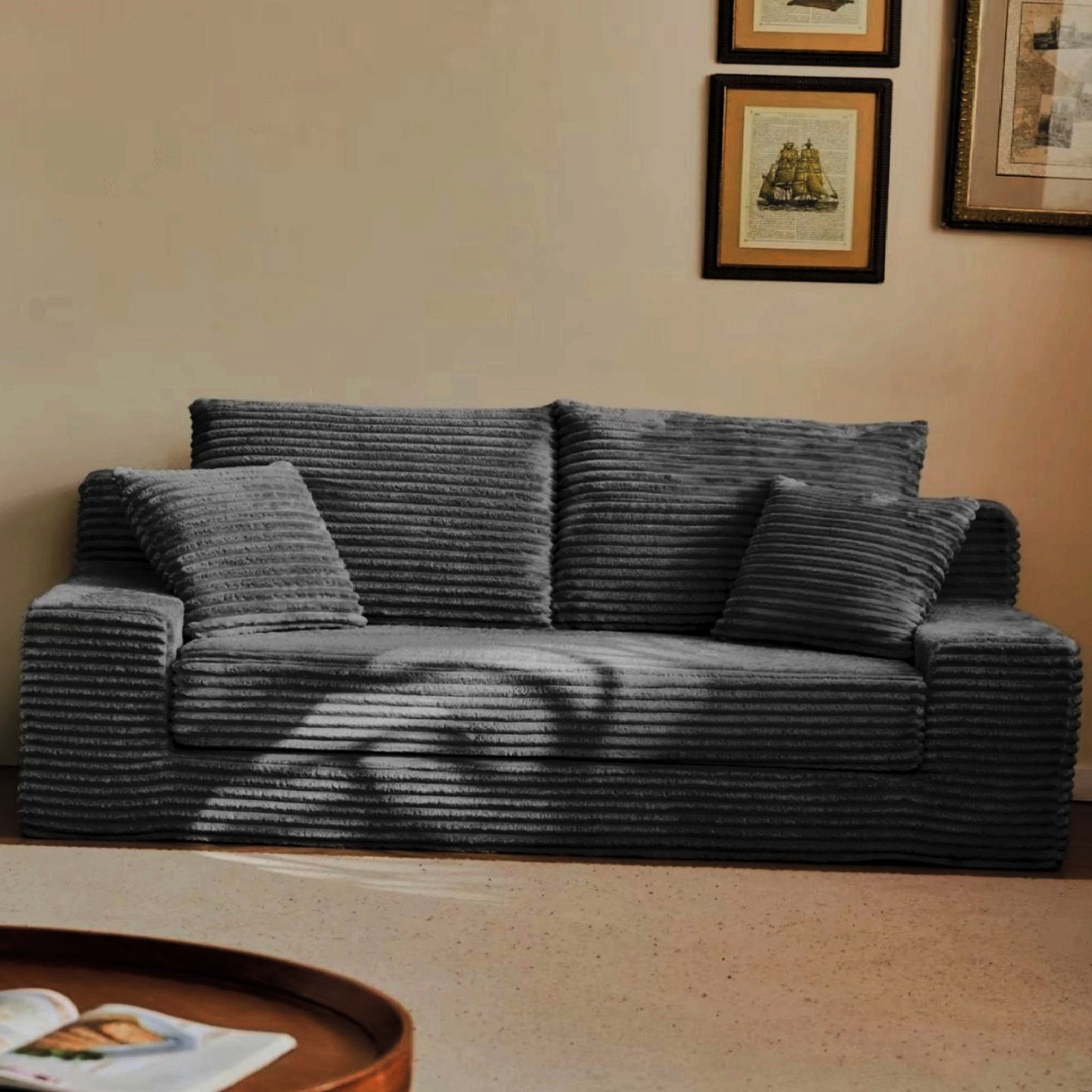 dark grey Fleece fabric