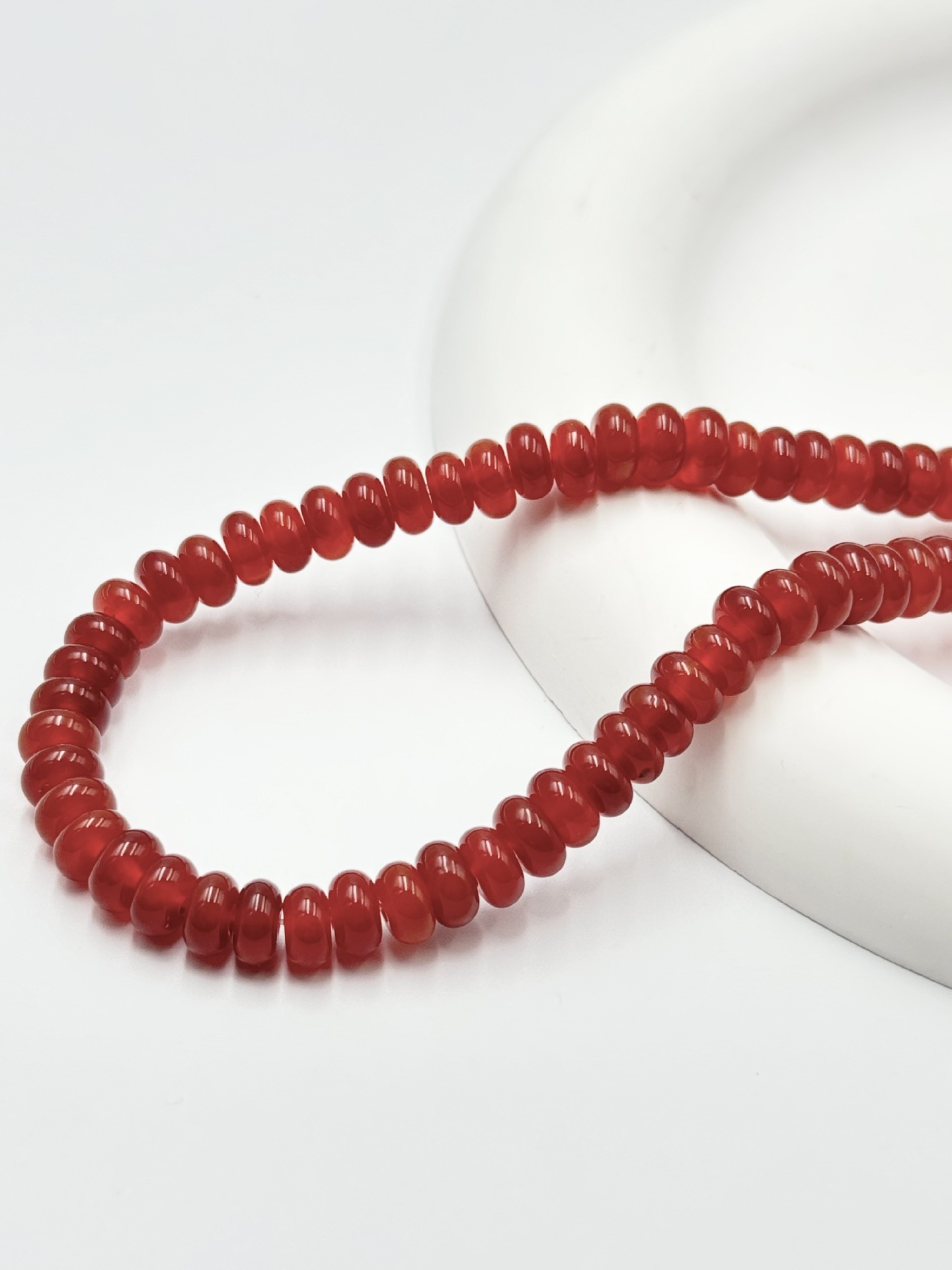 B Red agate 5*8MM/76pcs