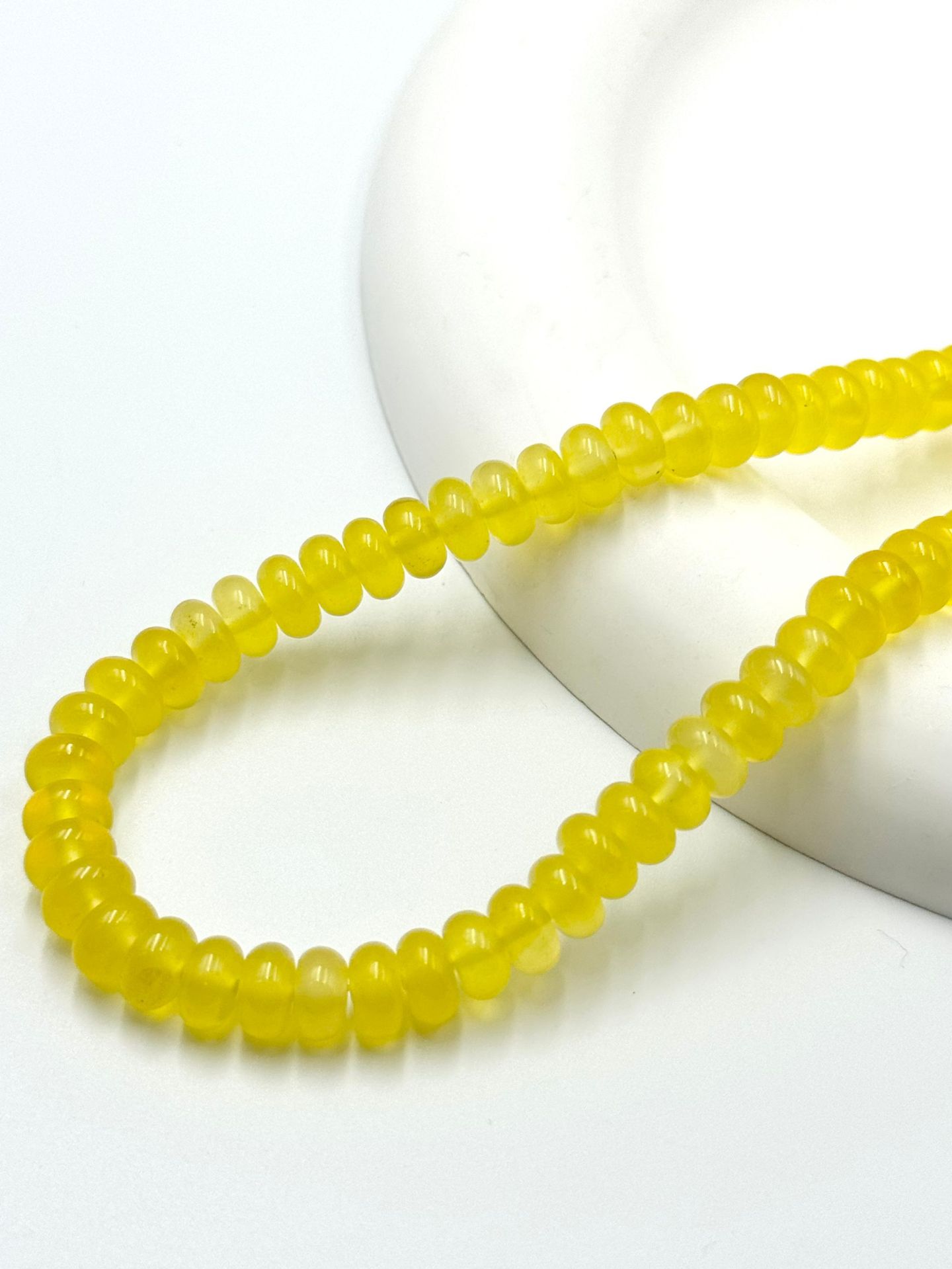 K Lemon yellow chalcedony 3*6MM/118pcs