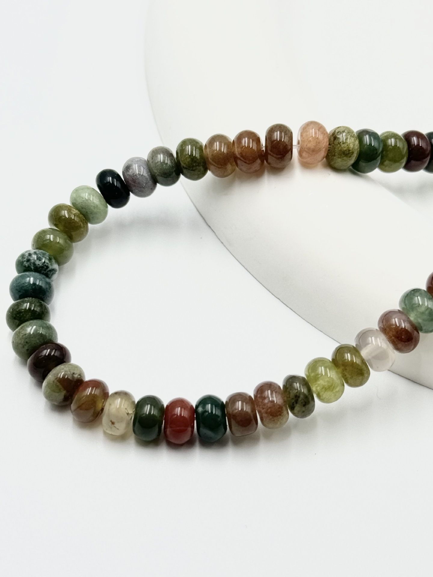 O Seven-color Jade 4*6MM/95pcs