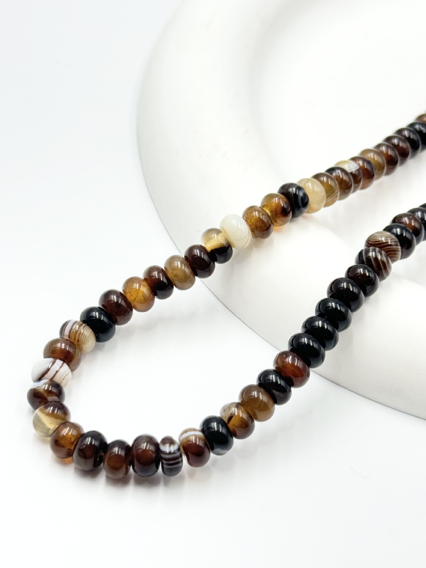 9:I Coffee-colored agate 5*8MM/76pcs