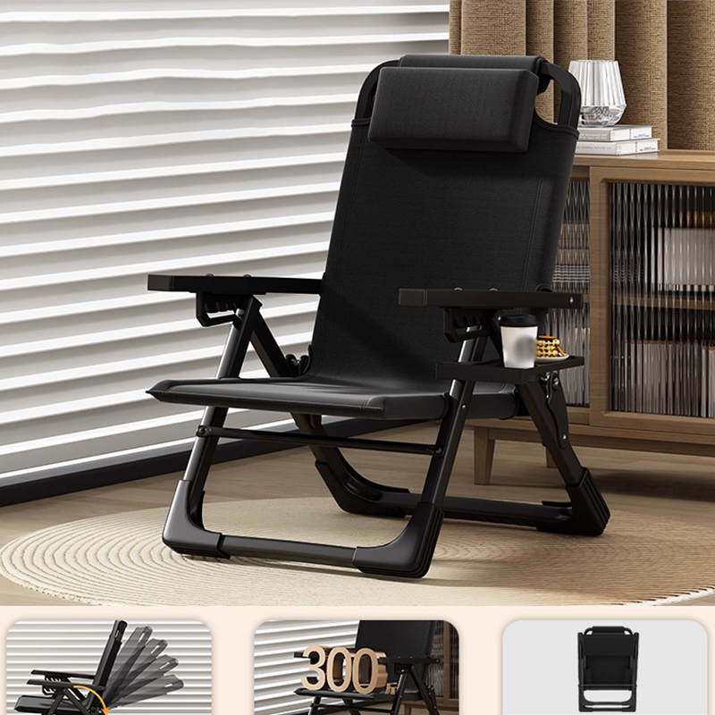 Luxury [five-level adjustment] (metal armrest   memory headrest   storage tray) black