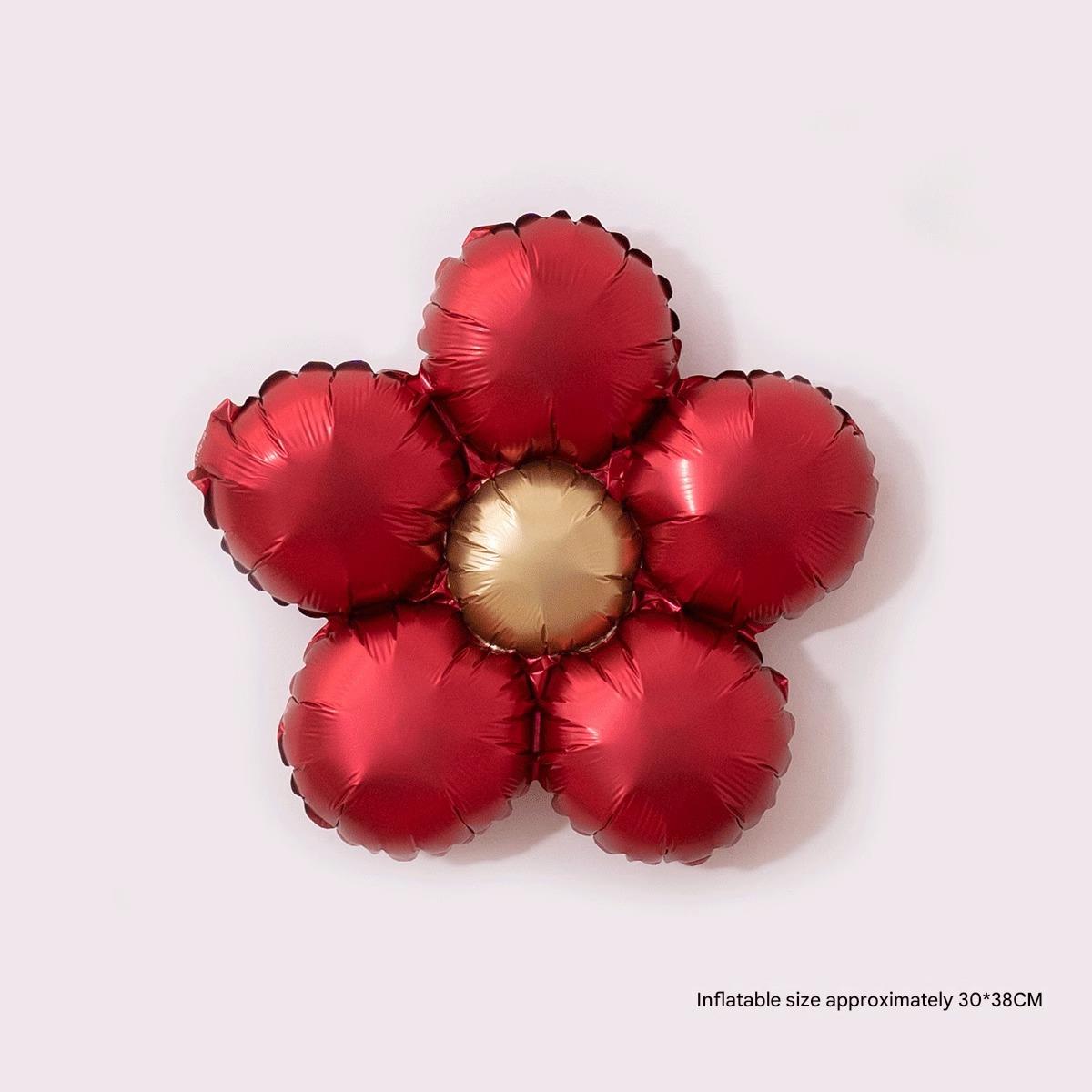 matted flower retro red