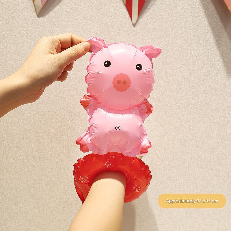 Pink piggy wrist balloons [50 pack]