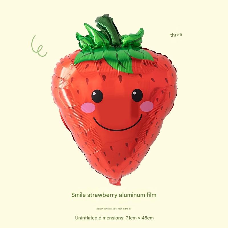 Smiling strawberry aluminum film