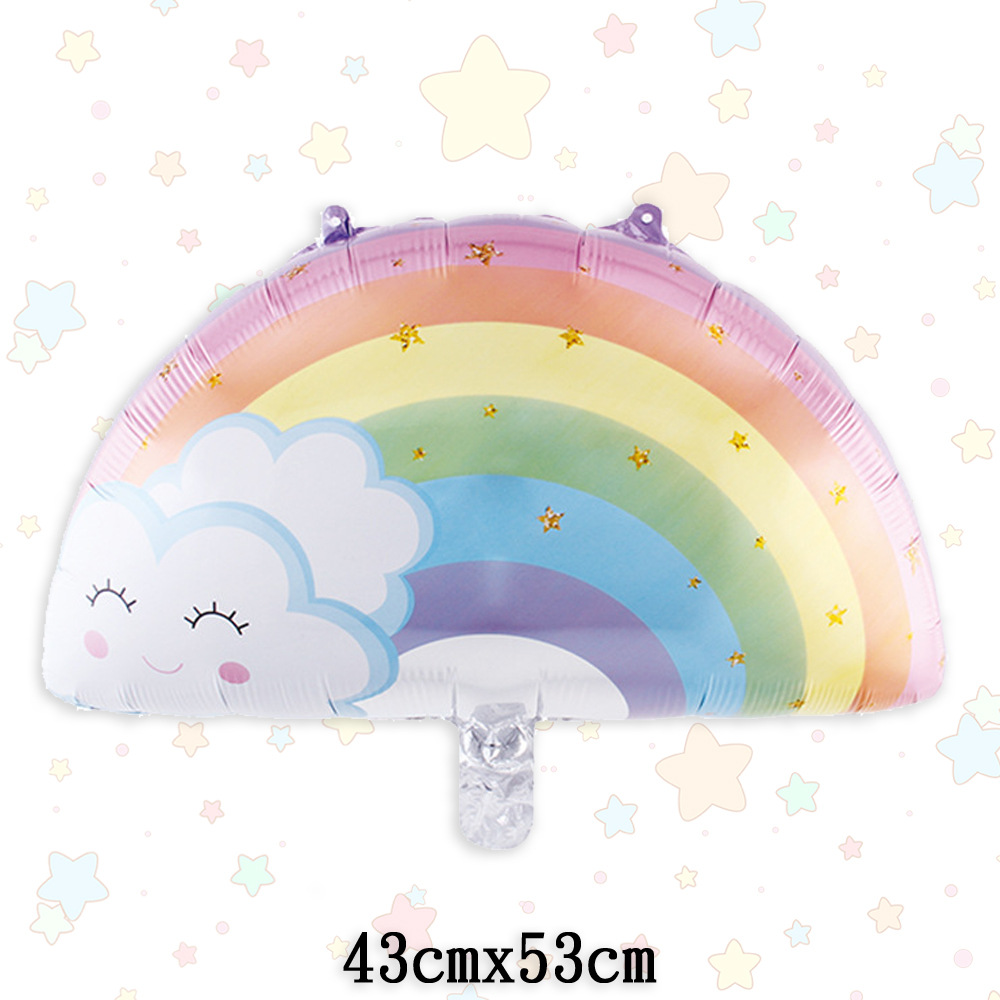 Smiley Macaroon Rainbow Clouds