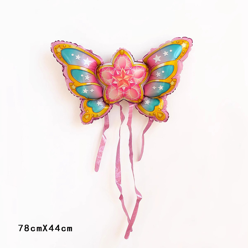 pink fairy star wings